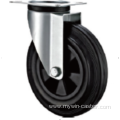 80 mm european Industrial rubber casters without brakes